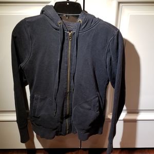 Merona Black Sherpa Lined Zip Hoodie